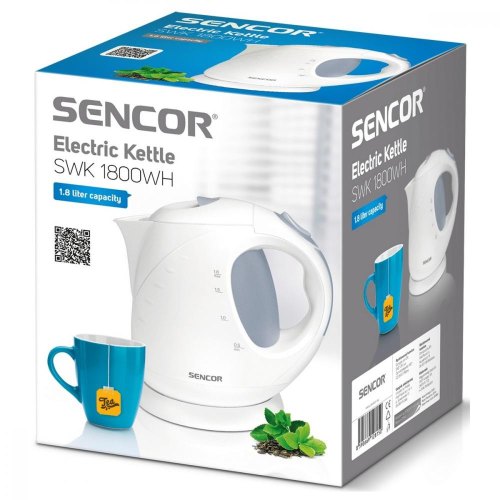 Електрочайник Sencor 1.8л, Strix, пластик, білий