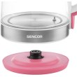 Електрочайник Sencor 2л, Strix, скло, 5 температурних режимів, рожевий