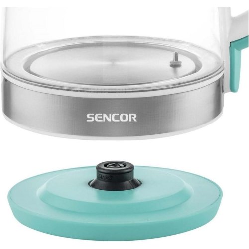 Електрочайник Sencor 2л, Strix, скло, 5 темп.реж, зелений