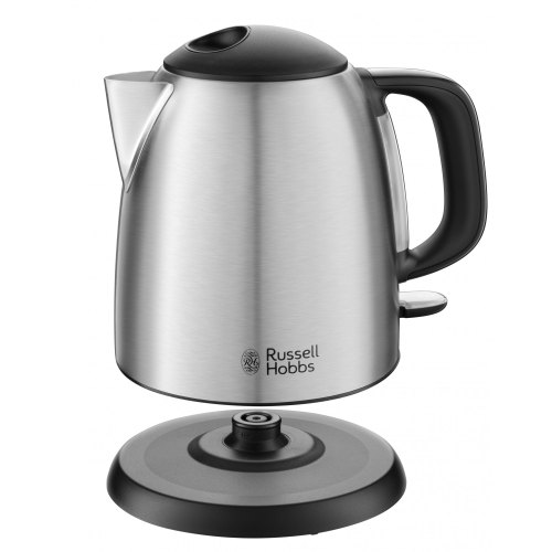 Електрочайник Russell Hobbs Adventure, 1л, метал, сріблясто-чорний