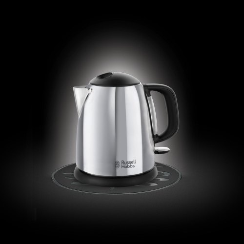 Електрочайник Russell Hobbs Adventure, 1л, метал, сріблясто-чорний