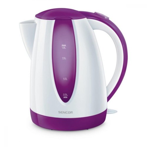 Електрочайник Sencor 1.8л, Strix, пластик, біло-фіолетовий