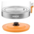 Електрочайник Sencor 2л, Strix, скло, 5 темп.реж, помаранчевий