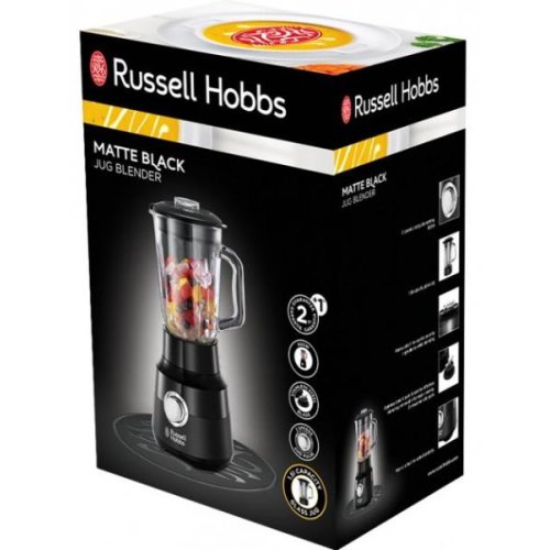 Блендер Russell Hobbs стаціонарний Matte Black 650Вт, чаша-1500мл, чорний