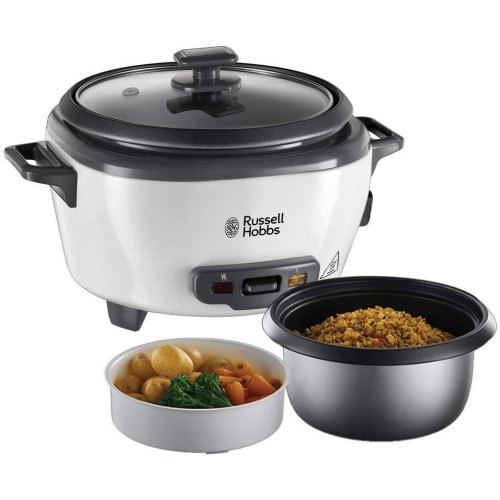 Рисоварка Russell Hobbs Medium, 300Вт, чаша-1.4л, електронне керув., знімна кришка, сіро-чорний