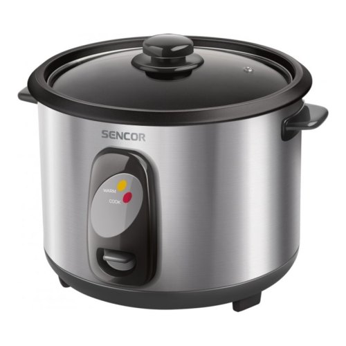 Рисоварка Sencor, 500Вт, чаша-1,5л, електр. керування , знімна кришка, нерж. сталь, сірий