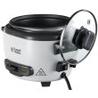 Рисоварка Russell Hobbs, 500Вт, чаша-3.3л, механічне керув., знімна кришка, нерж. сталь, чорно-білий
