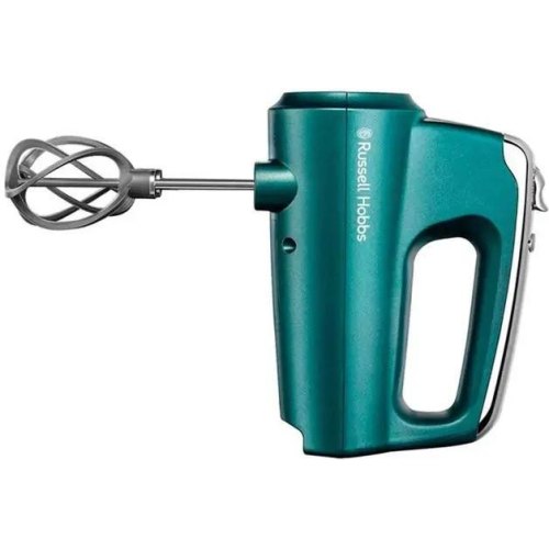 Міксер Russell Hobbs ручний Turquoise, 350Вт, насадки-4, турборежим, бірюзовий