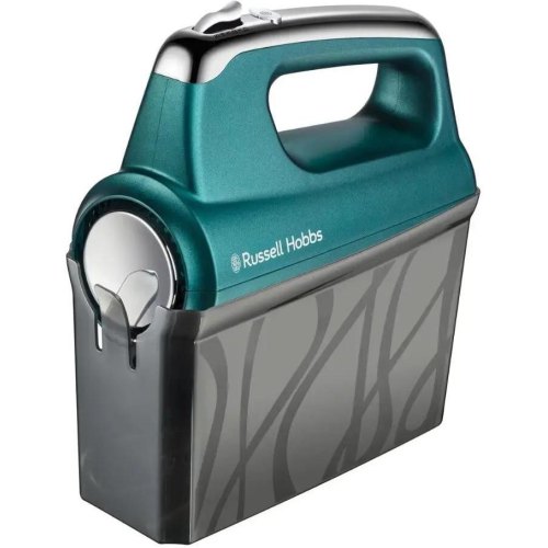 Міксер Russell Hobbs ручний Turquoise, 350Вт, насадки-4, турборежим, бірюзовий