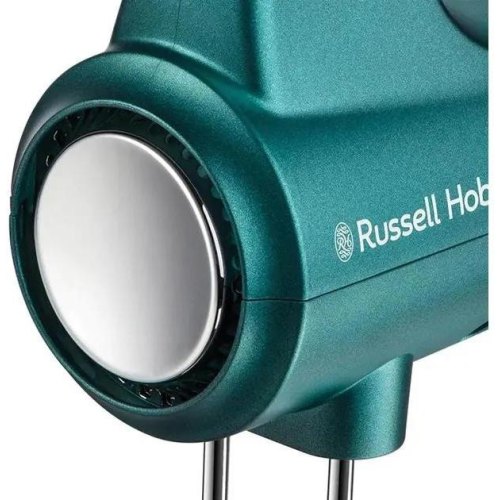 Міксер Russell Hobbs ручний Turquoise, 350Вт, насадки-4, турборежим, бірюзовий