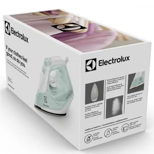 Праска Electrolux, 2400Вт, 250мл, паровий удар 110гр, керам. підошва, зелено-білий