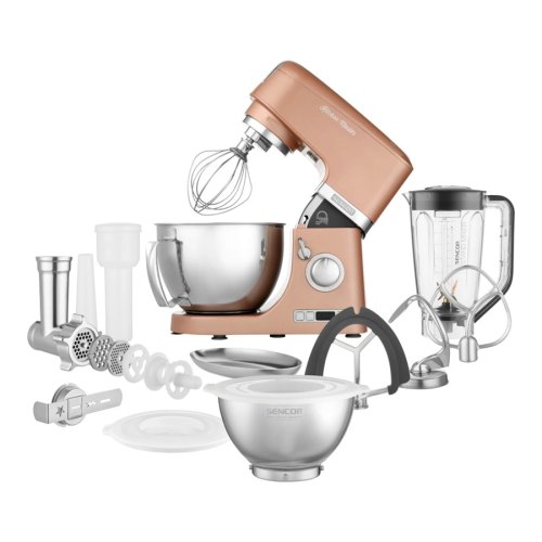 Кухонна машина Sencor 1000Вт, чаша-метал, корпус-метал/пластик, золотий