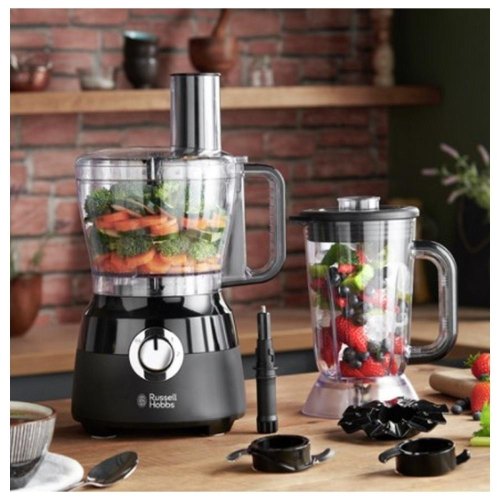 Кухонна машина Russell Hobbs Matte Black 600Вт, чаша-пластик, корпус-пластик, чорний