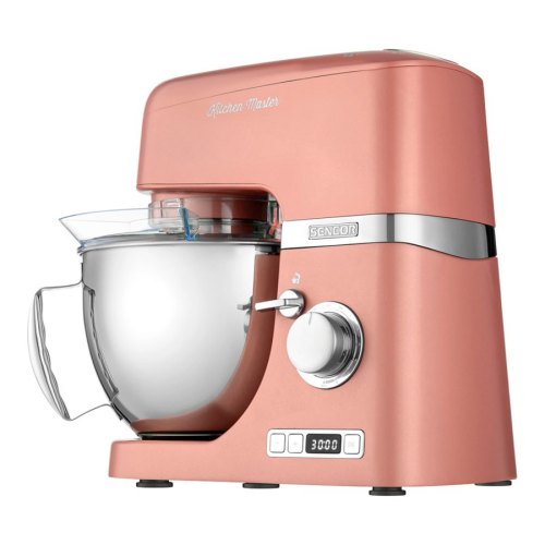 Кухонна машина Sencor 1000Вт, чаша-метал, корпус-метал/пластик, насадок-15, рожевий