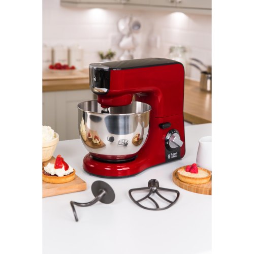 Кухонна машина Russell Hobbs Desire 1000Вт, чаша-метал, корпус-пластик, насадок-4, червоний