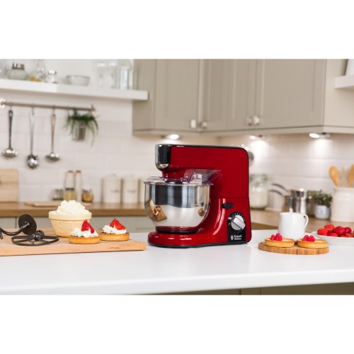 Кухонна машина Russell Hobbs Desire 1000Вт, чаша-метал, корпус-пластик, насадок-4, червоний