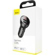 АЗП Baseus Digital Display Dual USB 4.8A Car Charger 24W, Grey