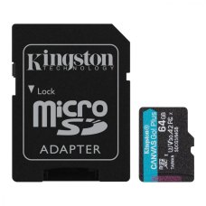 microSDXC 64GB Kingston Canvas Go! Plus Class 10 UHS-I U3 V30 A2 (SDCG3/64GB)