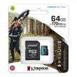 microSDXC 64GB Kingston Canvas Go! Plus Class 10 UHS-I U3 V30 A2 (SDCG3/64GB)