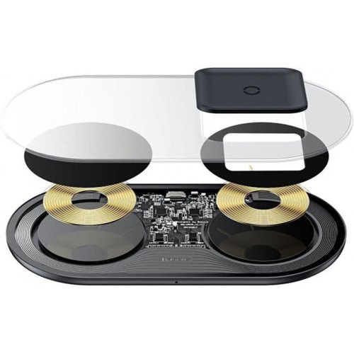 Бездротовий зарядний пристрій Baseus Simple 2in1 Wireless Charger Pro Edition For Phones+Pod