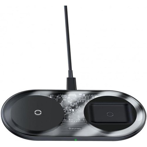 Бездротовий зарядний пристрій Baseus Simple 2in1 Wireless Charger Pro Edition For Phones+Pod