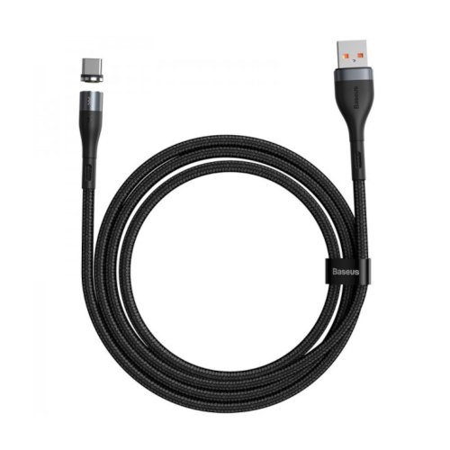 Кабель Baseus Zinc Magnetic Safe Fast Charging Data Cable USB to Type-C 3A 1m Gray+Black