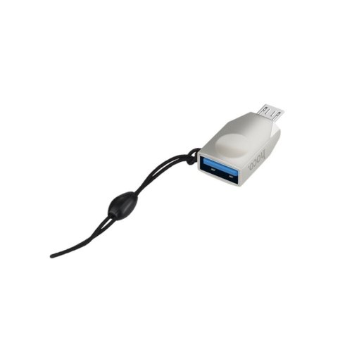 Перехідник Hoco UA10 OTG (microUSB to USB), Pearl Nickel