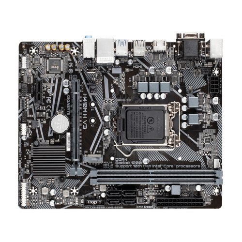 Mатеринська плата s1200 Intel H410 HDMI/VGA M.2 Gb E LAN mATX (H410M H V3)
