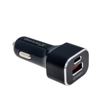 АЗП Grand-X CH-27 (36W PD3.0, QС3.0, 1 Type-C, 1 USB + cable micro USB), color Black (CH-29M)