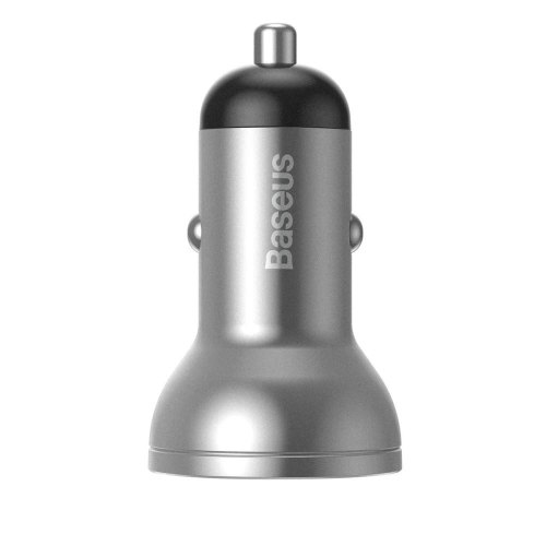 АЗП Baseus Digital Display Dual USB 4.8A Car Charger 24W Silver