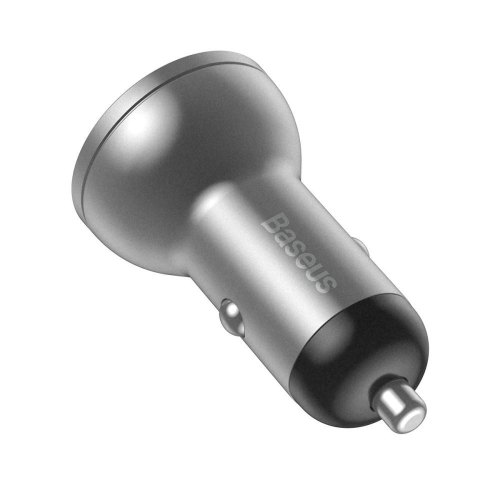 АЗП Baseus Digital Display Dual USB 4.8A Car Charger 24W Silver