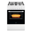 Плита Electrolux газова, 59л, 60x60см, чавун, білий