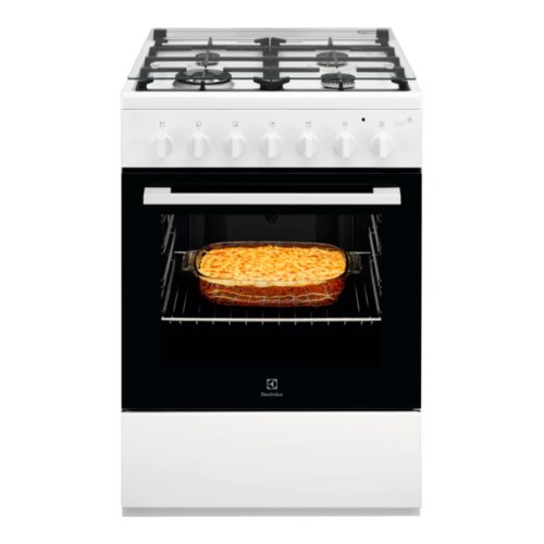 Плита Electrolux газова, 59л, 60x60см, чавун, білий