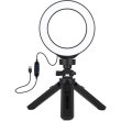 Кільцева USB LED лампа Puluz PKT3058B 4.7 + штатив 12 см