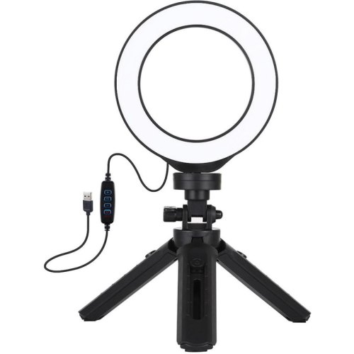 Кільцева USB LED лампа Puluz PKT3058B 4.7 + штатив 12 см