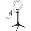 Кільцева USB RGBW LED лампа Puluz PKT3049B 4.7 + настільний штатив