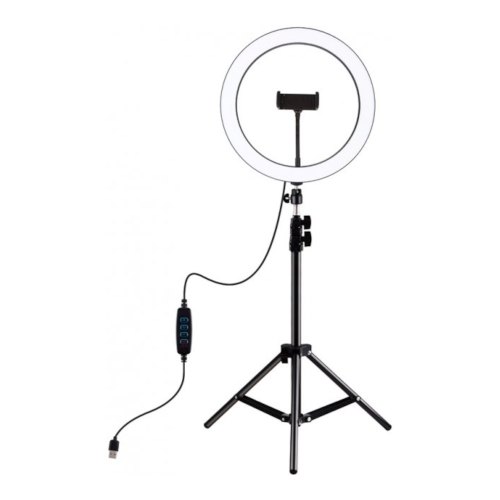 Кільцева USB LED лампа Puluz PKT3056B 11.8 + штатив 1.1 м