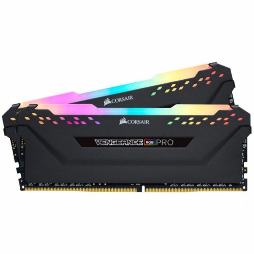 Модуль пам'яті DDR4 16GB (2x 8GB) 3600MHz Corsair Vengeance RGB Pro Black (CMW16GX4M2Z3600C20)