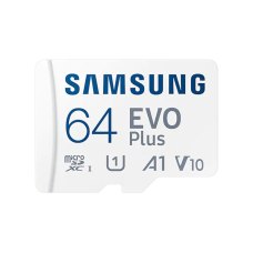microSDXC карта 64GB Samsung EVO Plus class10 UHS-1 U1 A1 V10 з SD адаптером (MB-MC64KA/RU)