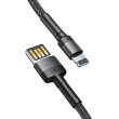 Кабель Baseus Cafule Cable（Special Edition）USB For iP 2m Gray/Black