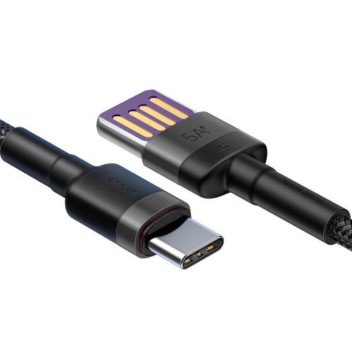 Кабель Baseus Cafule HW QC USB Double-sided Blind Interpolation For Type-C 40W 1m Grey/Black