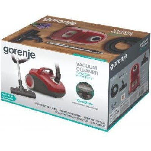 Пилосос Gorenje мішковий, 700Вт, 3л, HEPA, щітка Xpand Zone, телескоп, чорний