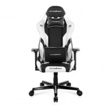 Крісло для геймерів, DXRacer G Series D8100 (GC-G001-NW-C2-NVF) (чорно-біле), PU шкіра, алюмінієвий каркас