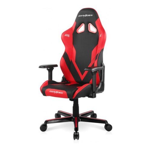 Крісло для геймерів, DXRacer G Series D8100 (GC-G001-NR-C2-NVF) (чорно-червоне), PU шкіра, алюмінієвий каркас