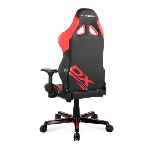 Крісло для геймерів, DXRacer G Series D8100 (GC-G001-NR-C2-NVF) (чорно-червоне), PU шкіра, алюмінієвий каркас