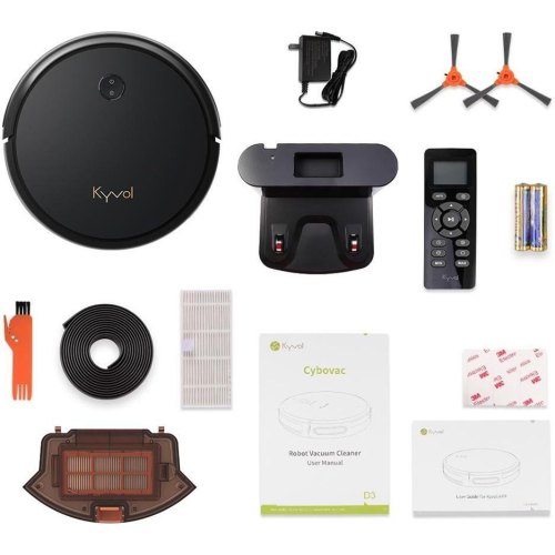 Робот-пилосос Kyvol D3 Random, 2600mAh, 1800pa, Android, IOS, Black (Kyvol D3)