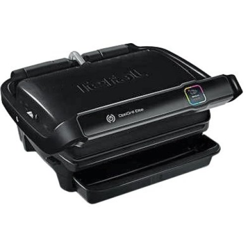 Гриль Tefal прижимний OptiGrill Elite 2000Вт, темп. режимів-15, з`ємні пластини, метал, чорний