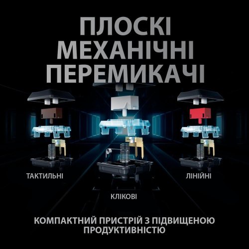 Клавіатура бездротова Logitech G915 Gaming TKL Tenkeyless LightSpeed Wireless RGB Mechanical White (920-009664)