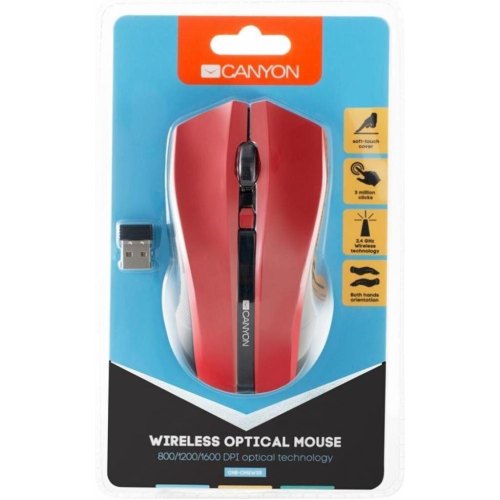 Мишка бездротова Canyon CNE-CMSW05R Red/Black