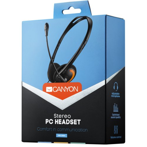 Гарнітура дротова Canyon CNS-CHS01BO Black-Orange